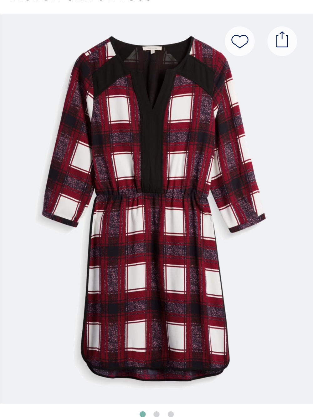 41 Hawthorn Red Black White Plaid Tunic Dress